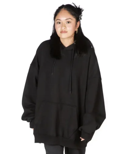 New Rock Pullover Oversized Hoodie Czarny (2)