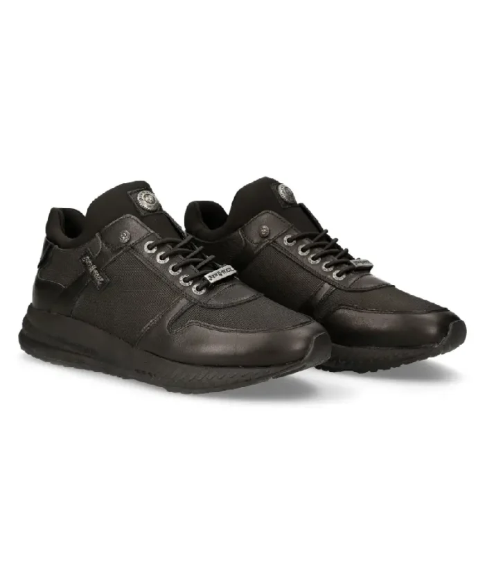 New Rock Buty Shoe Black Chrono With Laces (5)