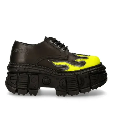 New Rock Buty Shoe Design Black Yellow (2)